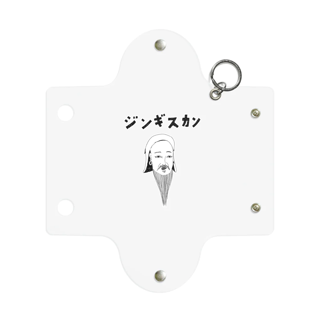 NIKORASU GOの歴史の偉人デザイン「ジンギスカン」（Tシャツ・パーカー・グッズ・ETC） Mini Clear Multipurpose Case