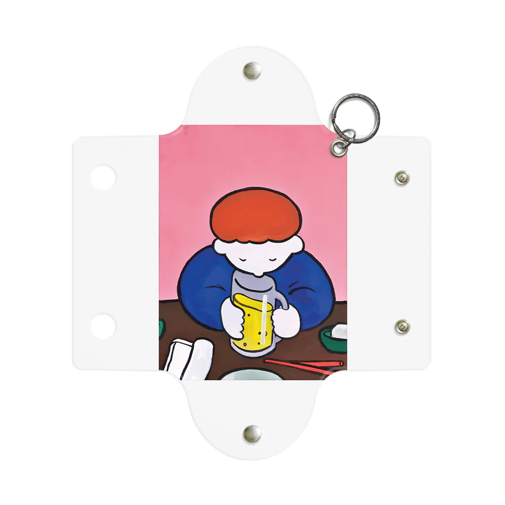 ヤマグチナナコ Yamaguchi Nanakoのdrinking on the table Mini Clear Multipurpose Case