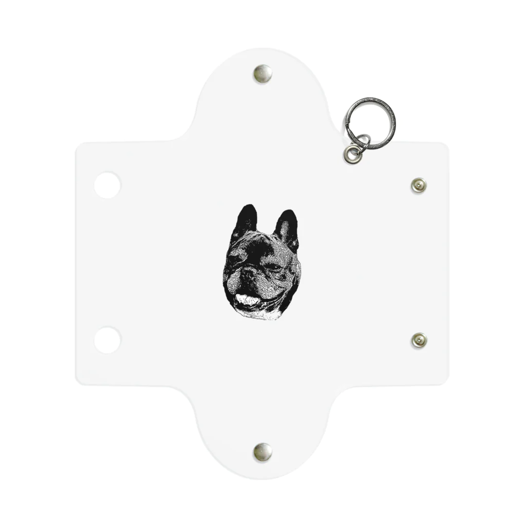 愛犬のドッグフード代を稼ぐTシャツ屋さんのにっこり犬マメ(モノトーン) Mini Clear Multipurpose Case