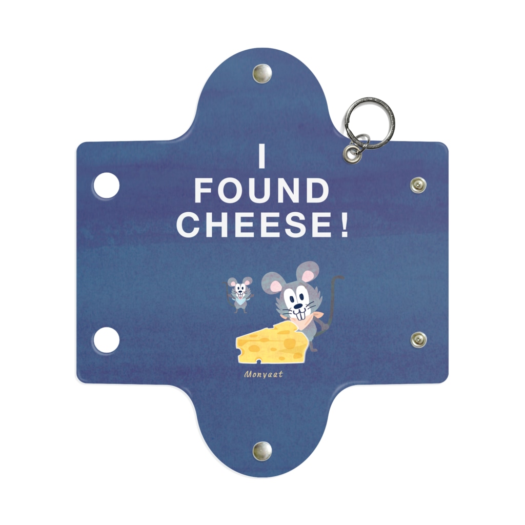 イラスト MONYAAT のチーズはここに！_あお Mini Clear Multipurpose Case