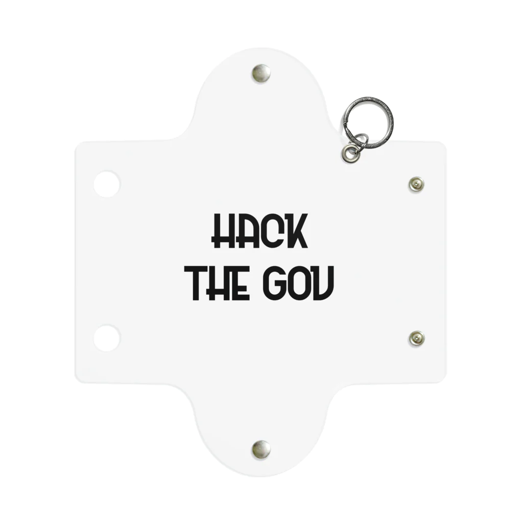 tknzkのhack the gov black Mini Clear Multipurpose Case