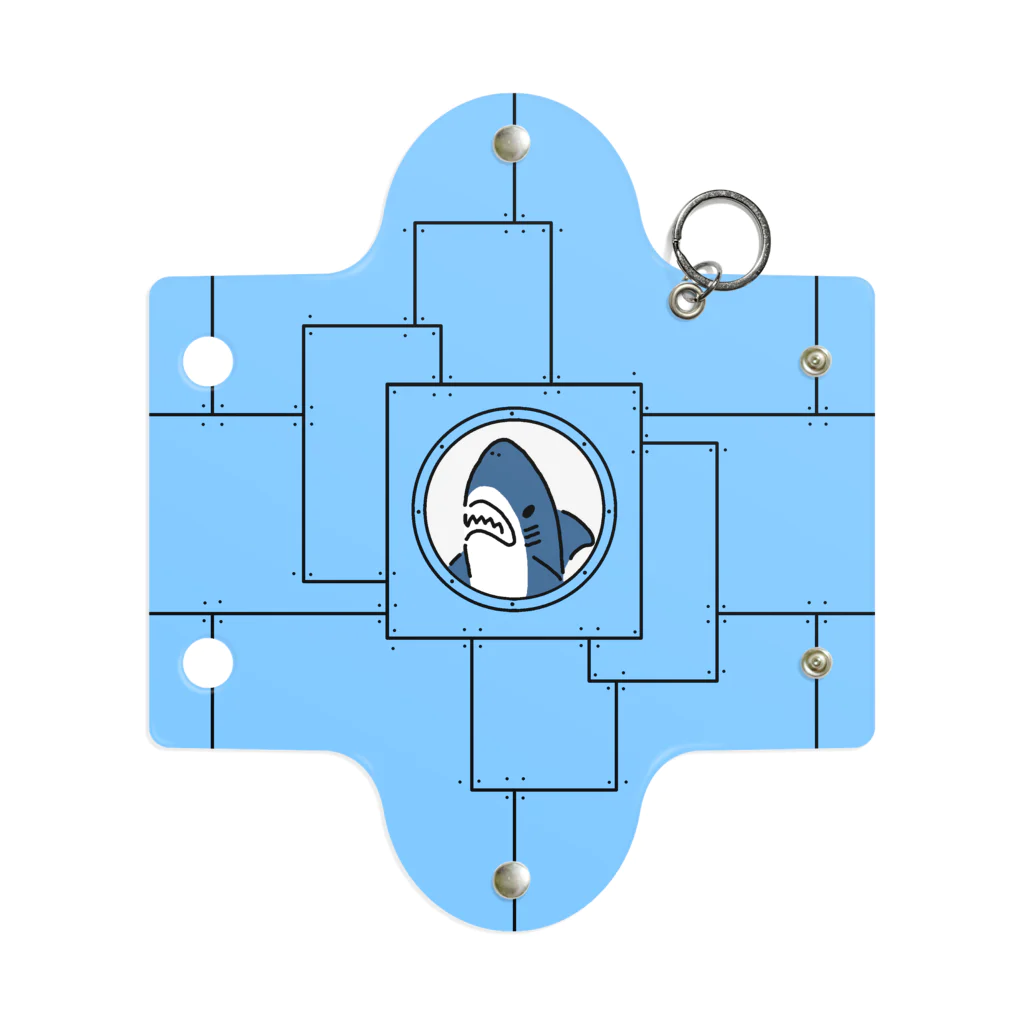 サメ わりとおもいの宇宙船に乗るサメ ミニクリアマルチケース