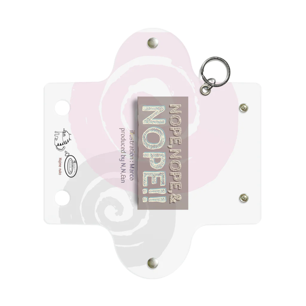 N,N,&nのN,N,&n 隠れまじめぬこ ピンク Mini Clear Multipurpose Case