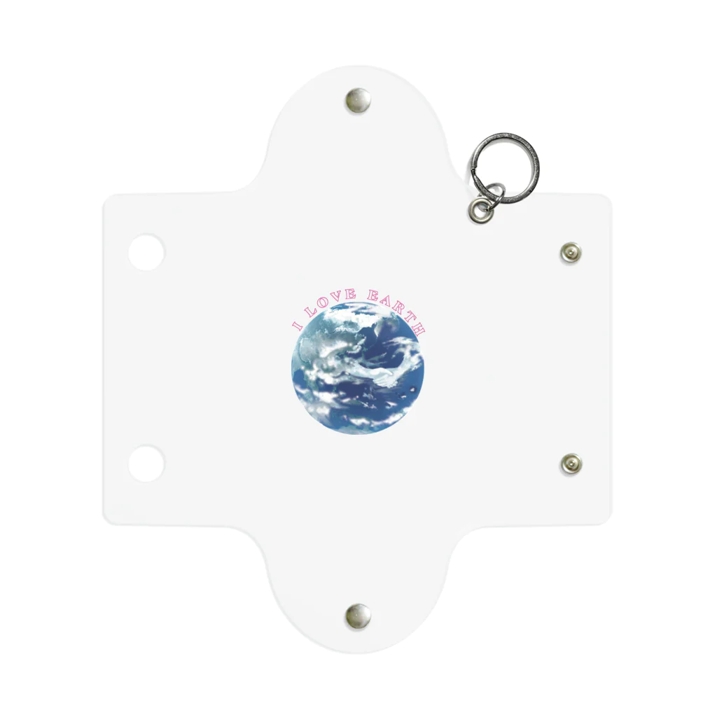 ORANGE-WのI LOVE EARTH Mini Clear Multipurpose Case
