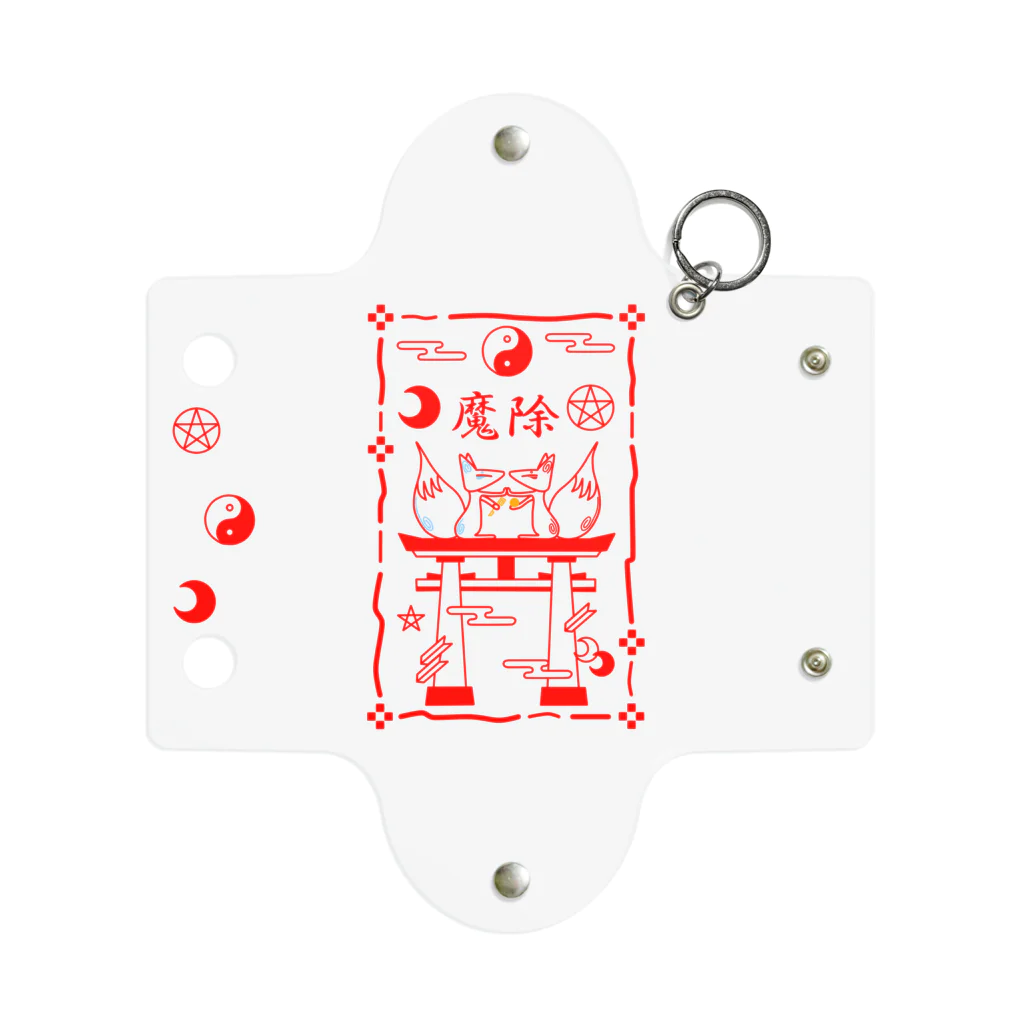 にゃーにゃー組@LINEスタンプ＊絵文字販売中！の双子の妖狐＊吹雪と焔　魔除け Mini Clear Multipurpose Case