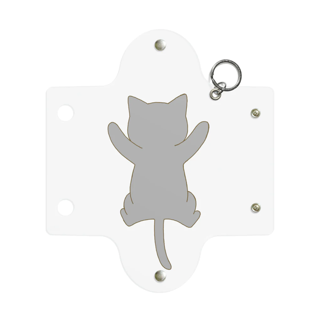 かわいいもののおみせ　いそぎんちゃくのしがみつく灰色猫 Mini Clear Multipurpose Case