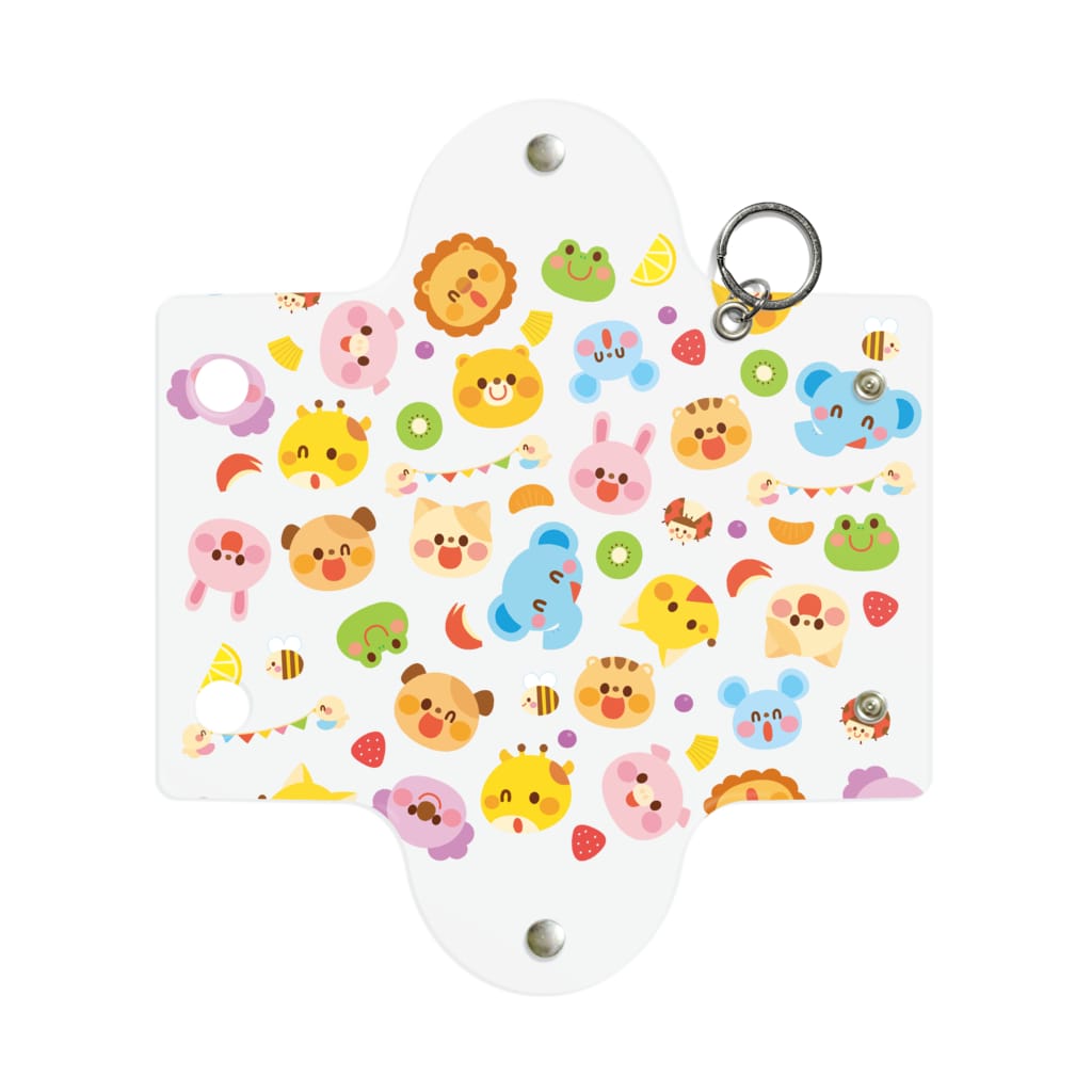 Illustrator イシグロフミカの動物たちとフルーツ Mini Clear Multipurpose Case
