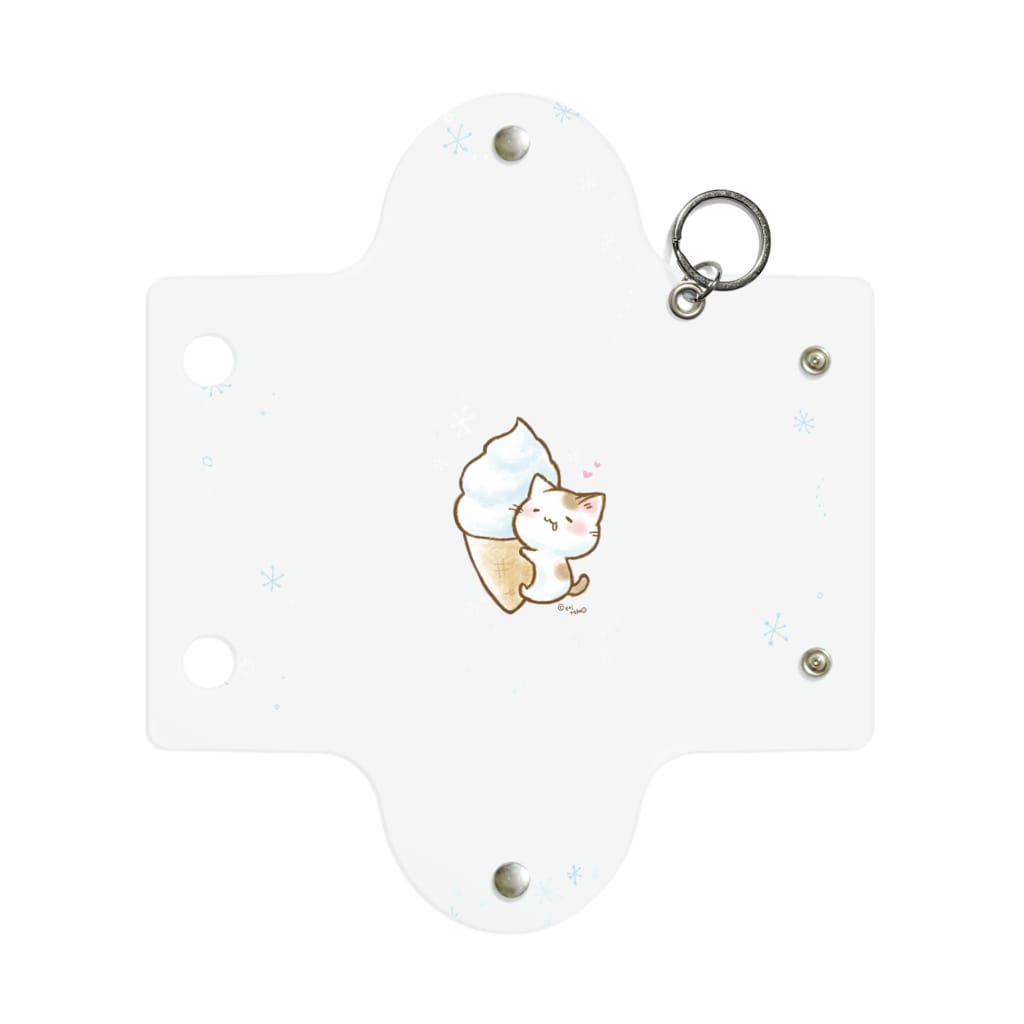 タカオエリ＊イラストレーターのソフトクリームにゃんこ。 Mini Clear Multipurpose Case