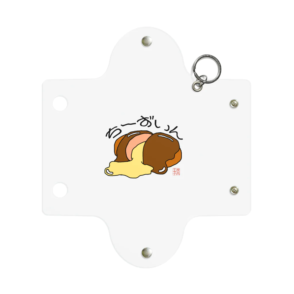 ハンバーグ王子のハンバーググッズオンラインショップ「1日1バーグ」のハンバーグイラスト「ちーずいん」 Mini Clear Multipurpose Case