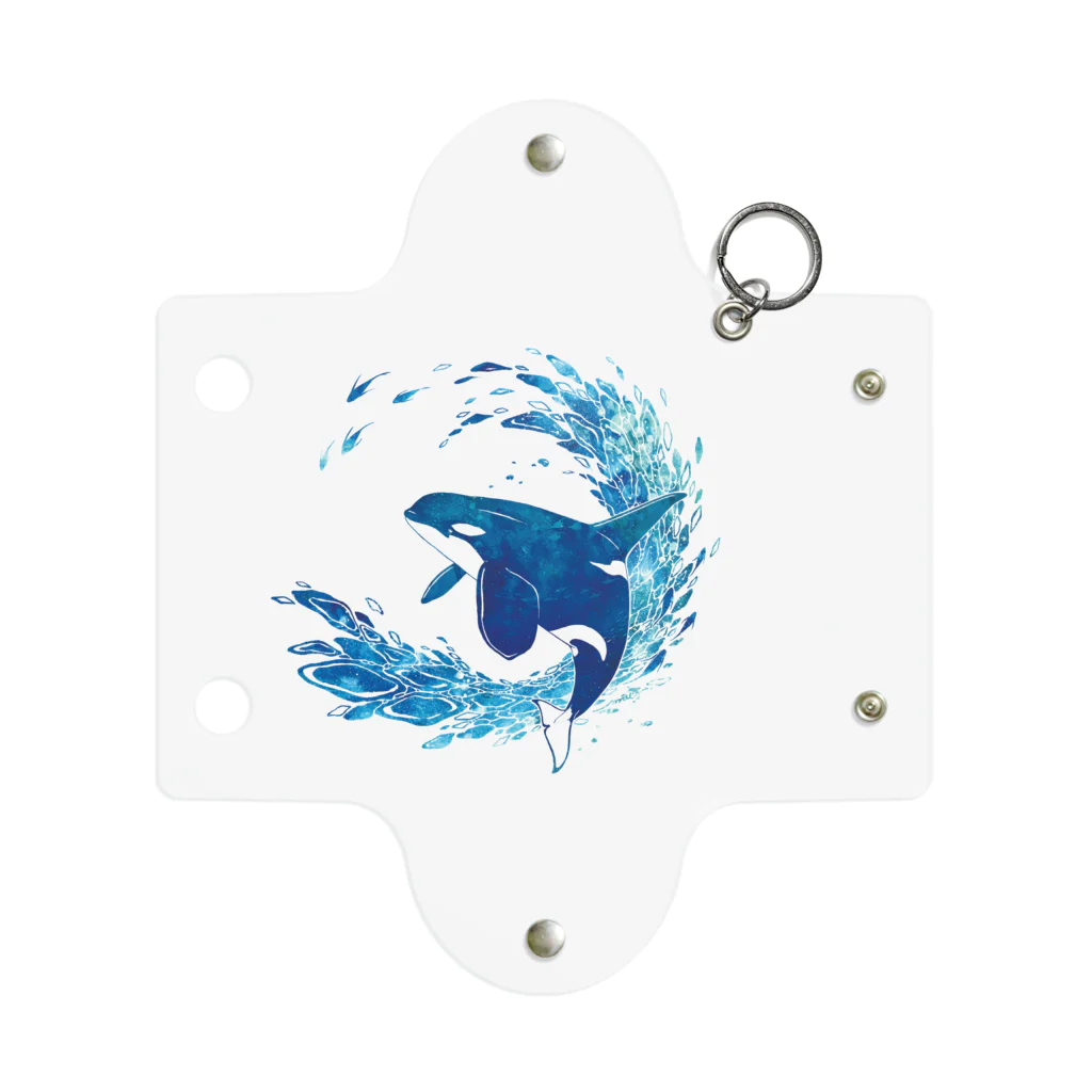 ラシマ工房のBlue World Children_orca blue design Mini Clear Multipurpose Case