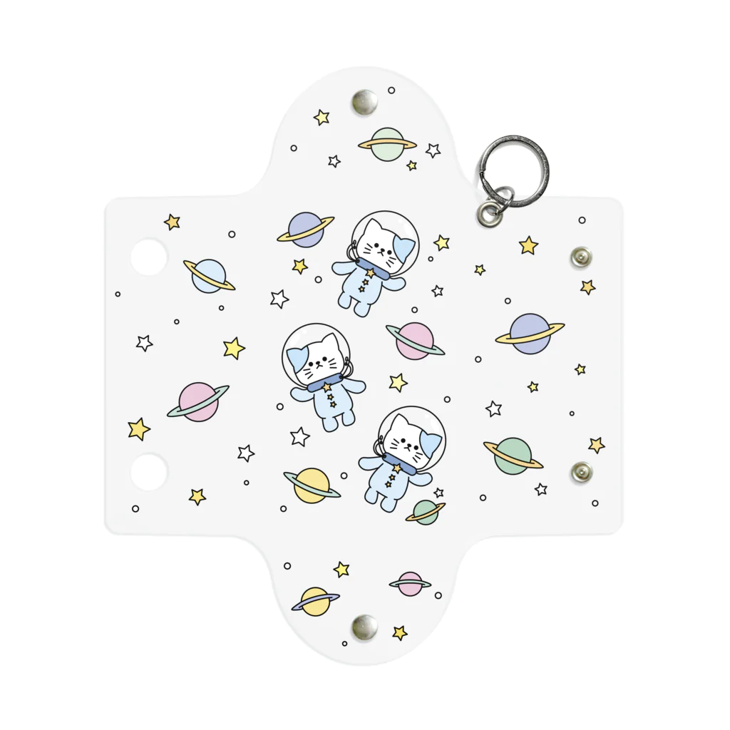 もにゃの宇宙にゃんこ　うじゃうじゃ Mini Clear Multipurpose Case