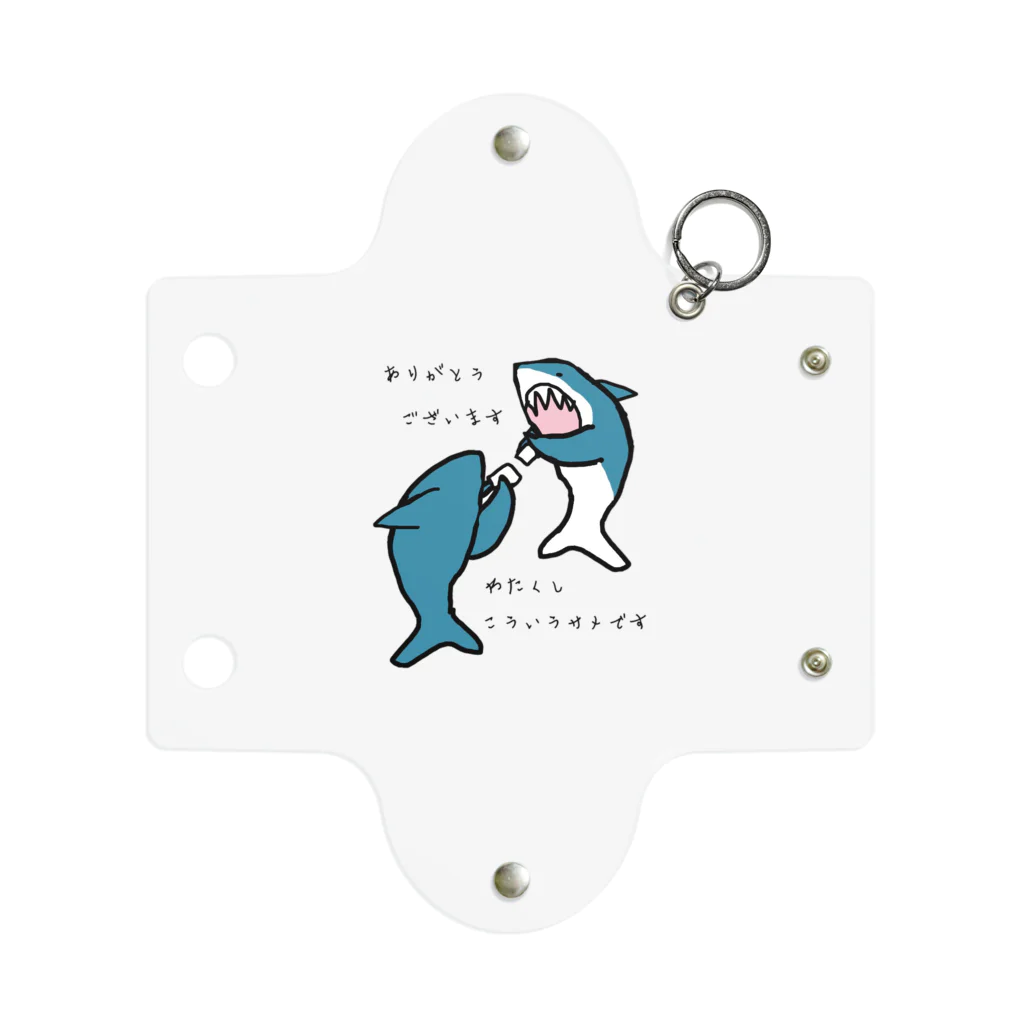 ダイナマイト87ねこ大商会の名刺交換するサメたちです Mini Clear Multipurpose Case