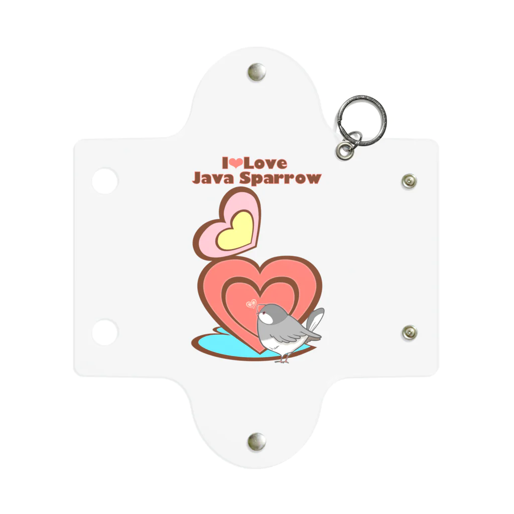 ゆ(　˙-˙　)ゆのI♡LOVEシルバー文鳥 Mini Clear Multipurpose Case