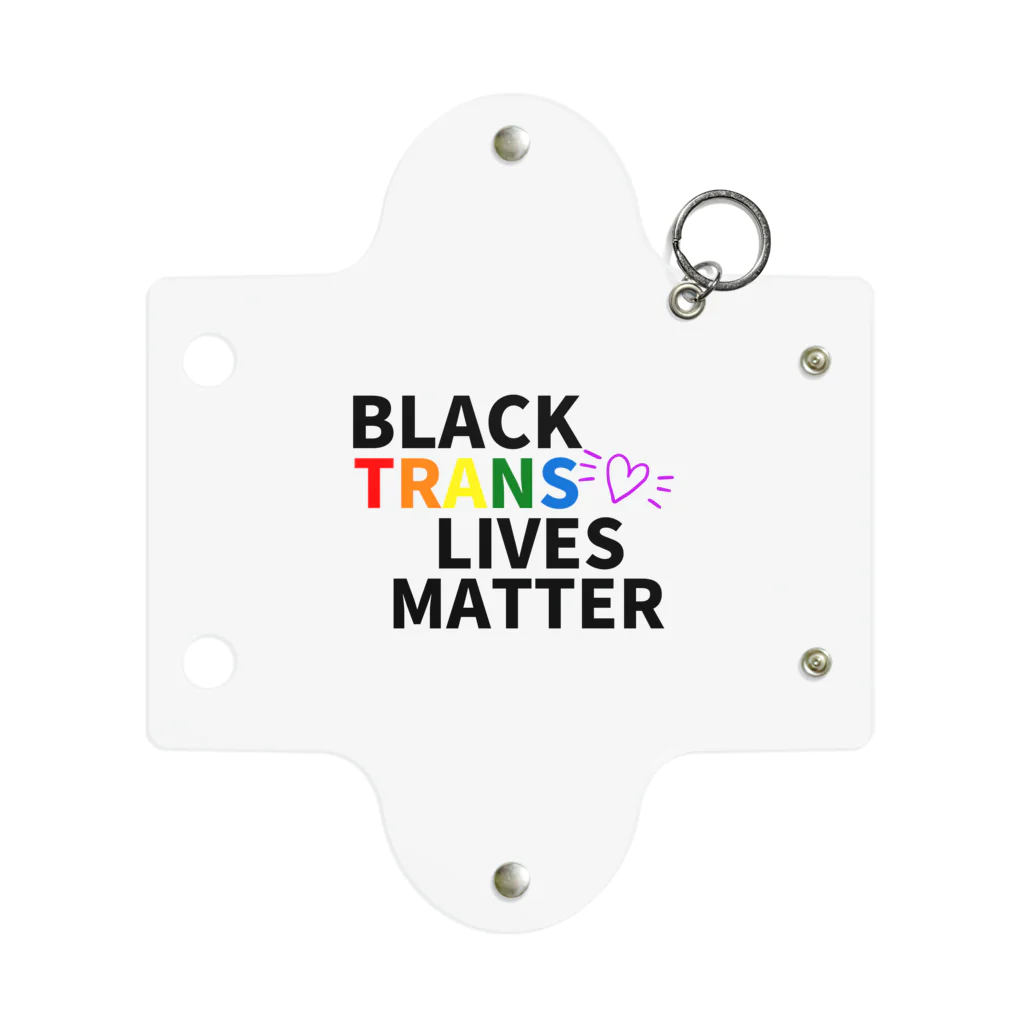 RIRI_designのBLACK TRANS LIVES MATTER（ブラック・トランス・ライブス・マター） Mini Clear Multipurpose Case