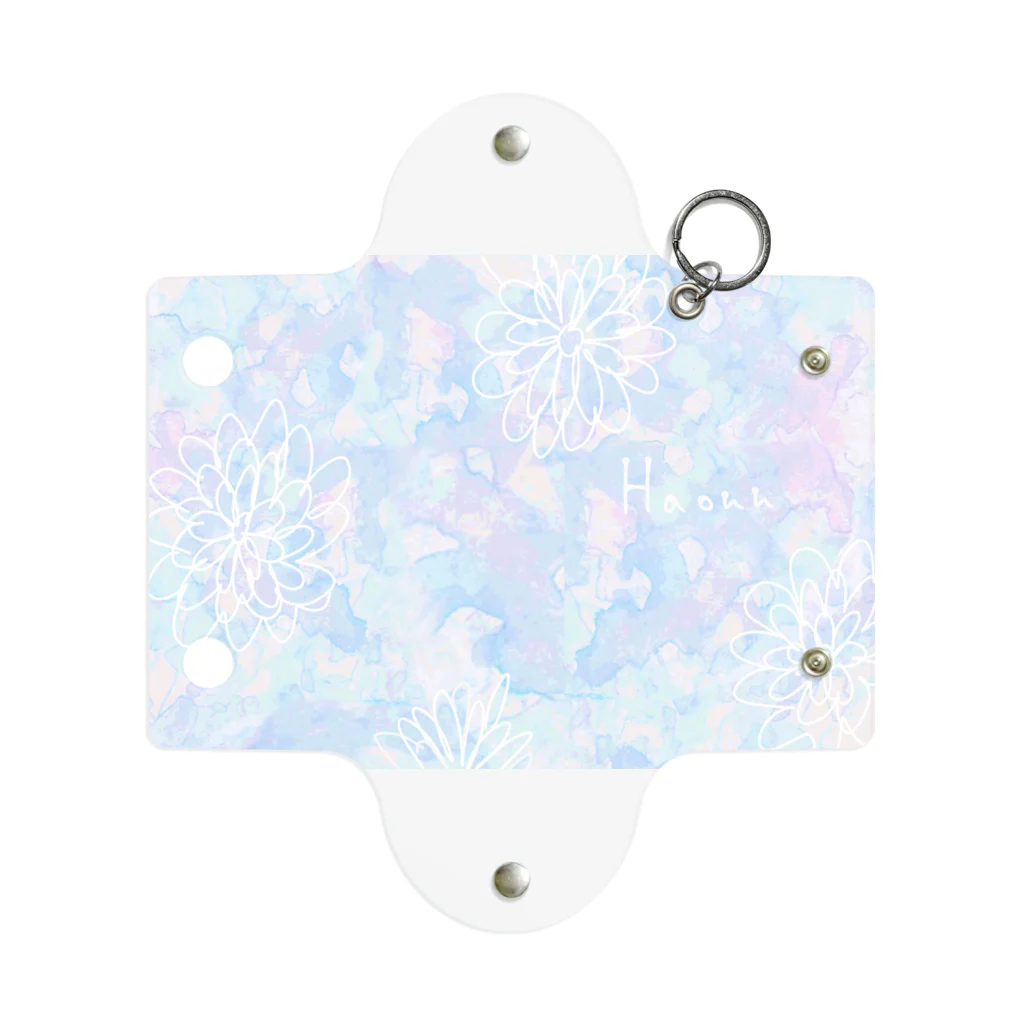 Haonnの水彩柄とお花 Mini Clear Multipurpose Case