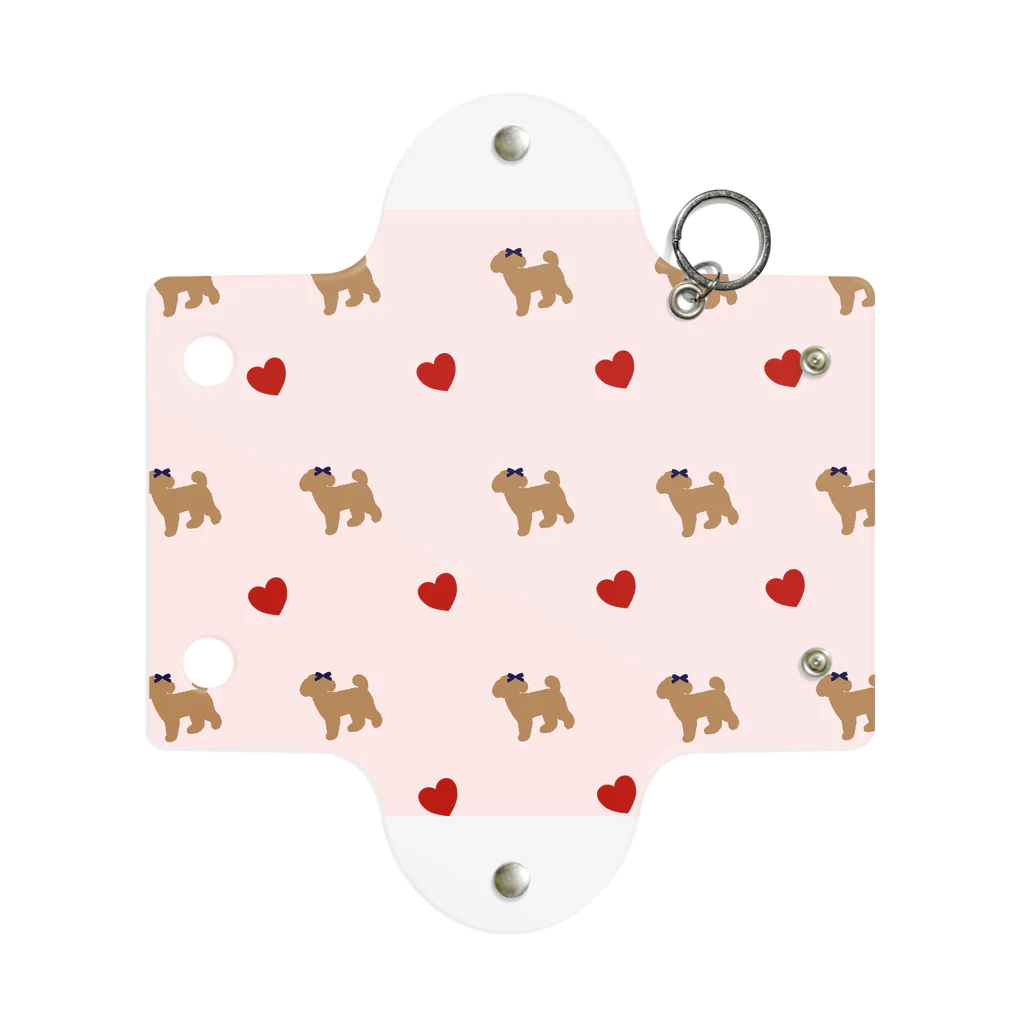 colom-dogsの【COLOM.コロ。】トイプードルハート.ピンクカラー犬グッズ！ Mini Clear Multipurpose Case