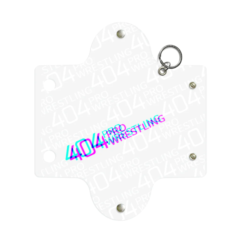 「404プロレス」オフィシャルグッズショップの「404プロレス」文字のみ（3色） Mini Clear Multipurpose Case