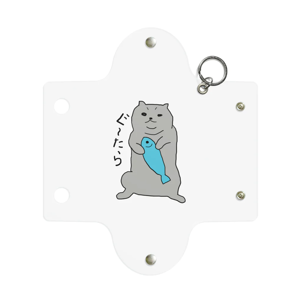 あっしゅのお店のぐーたら猫 Mini Clear Multipurpose Case