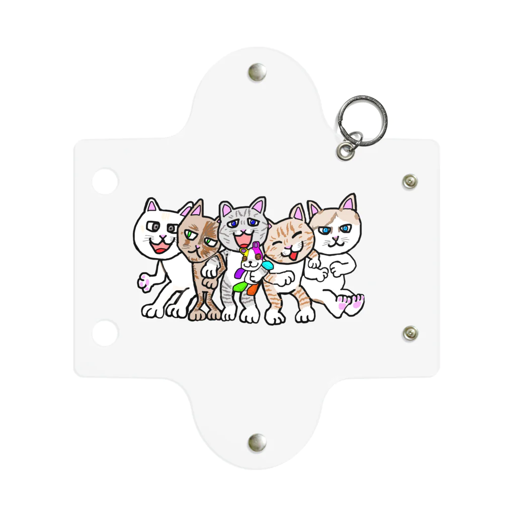 ksの猫ちゃんファミリー Mini Clear Multipurpose Case