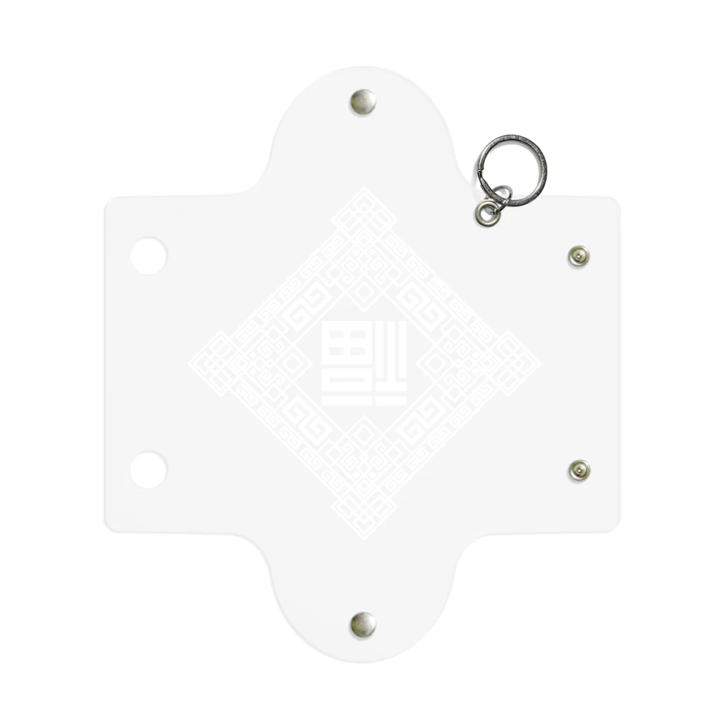 usomusoの倒福-dào fú-/white Mini Clear Multipurpose Case
