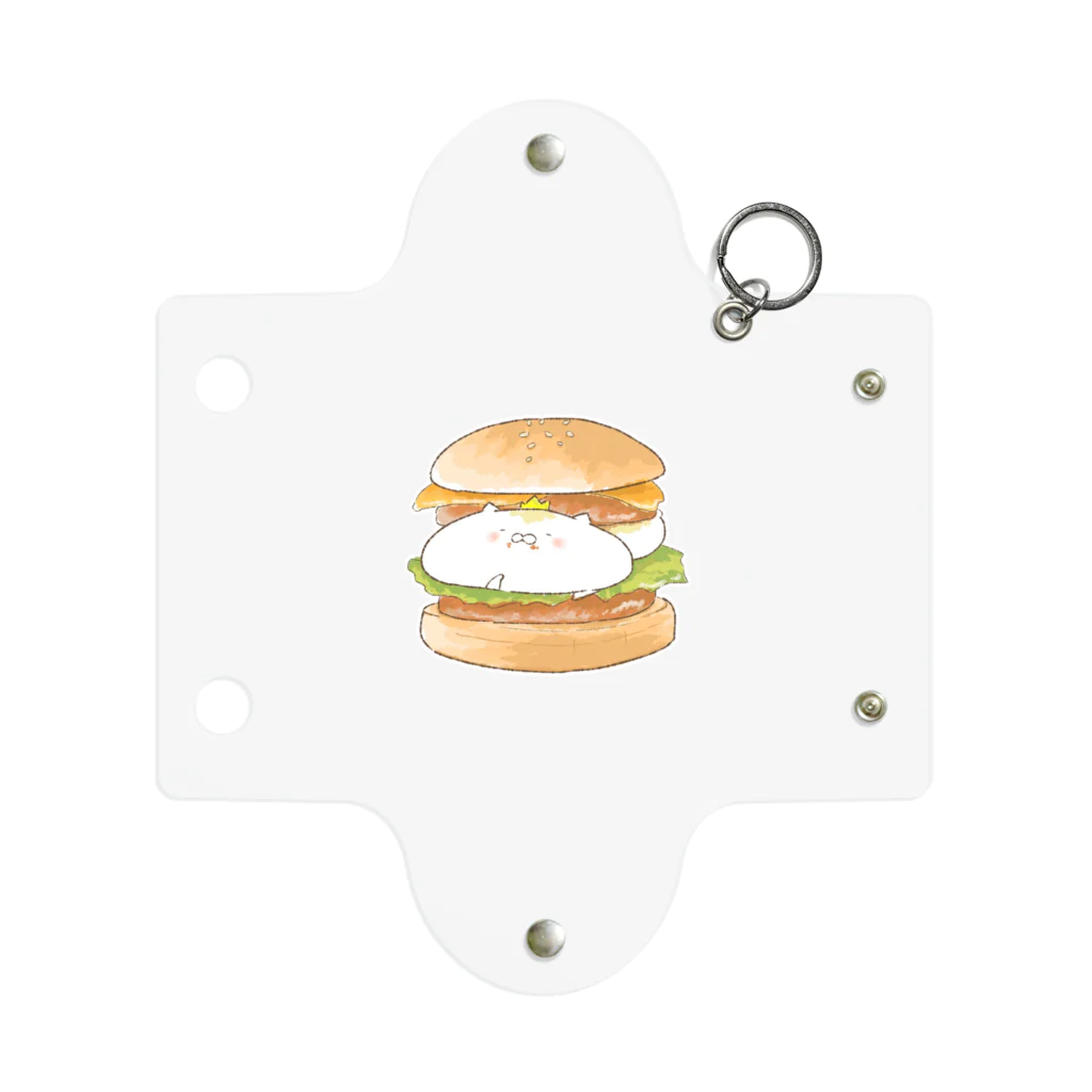 はむ汰の落書き Official Storeのぷぅ王子　ビッグぷぅバーガー(単品) Mini Clear Multipurpose Case