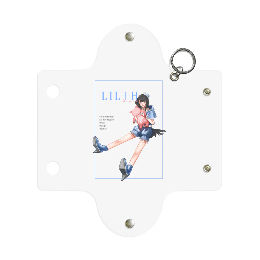 LIL+H -りるもあ- by Honoka Maruyamaの[LIL+H x FixerCho] おんなのことぶたのぬい -magazine ver- Mini Clear Multipurpose Case