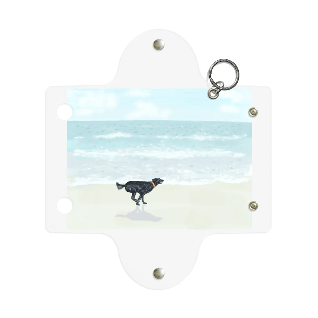 AtelierBoopの海と黒い犬 Mini Clear Multipurpose Case