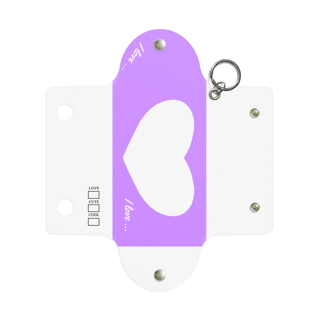 kurumitanのシンプル推しエコバッグケース紫 Mini Clear Multipurpose Case