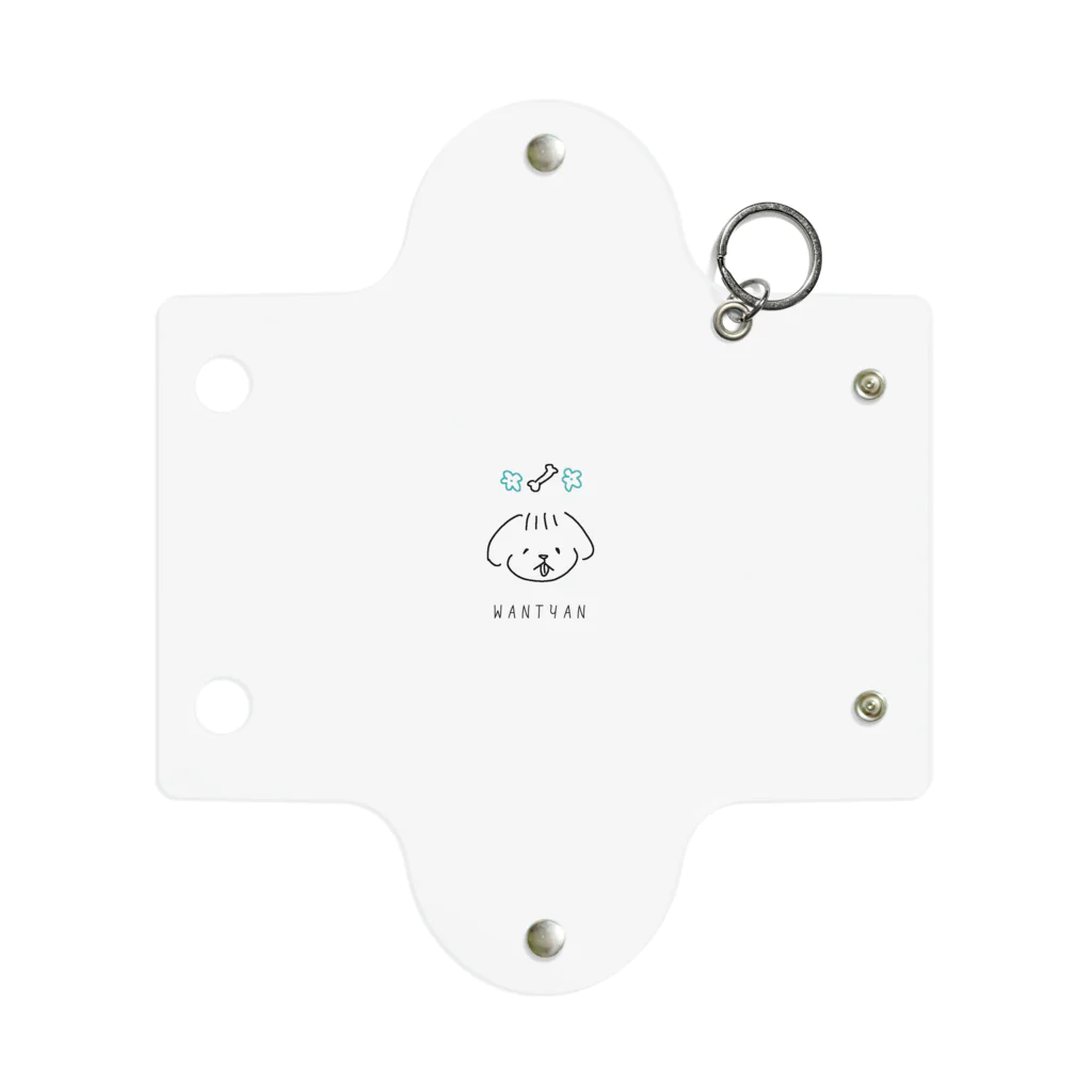 米田ぽんがしの花と骨とわんちゃん Mini Clear Multipurpose Case