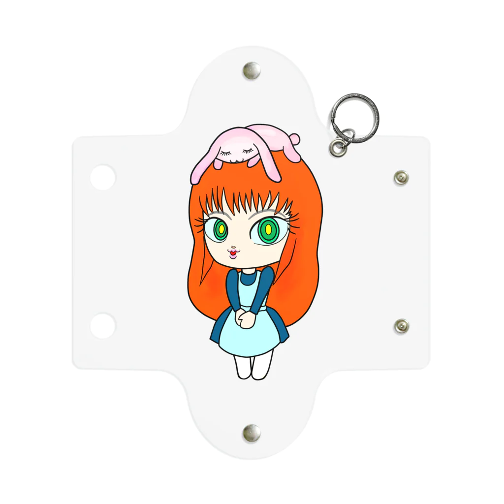 紫キャベツのウサギを被った女の子 Mini Clear Multipurpose Case