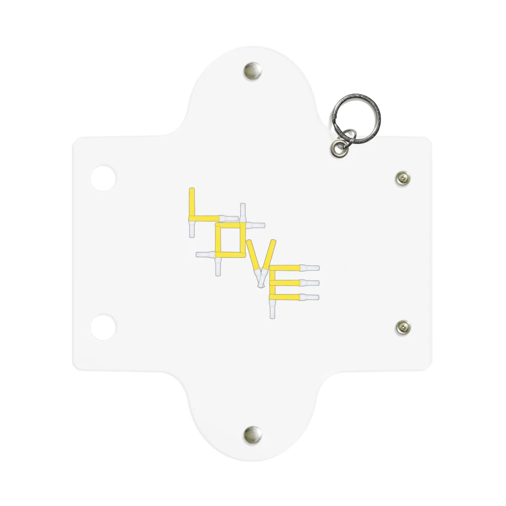 みかんの実のアクスタケース ペンライトLOVE yellow Mini Clear Multipurpose Case