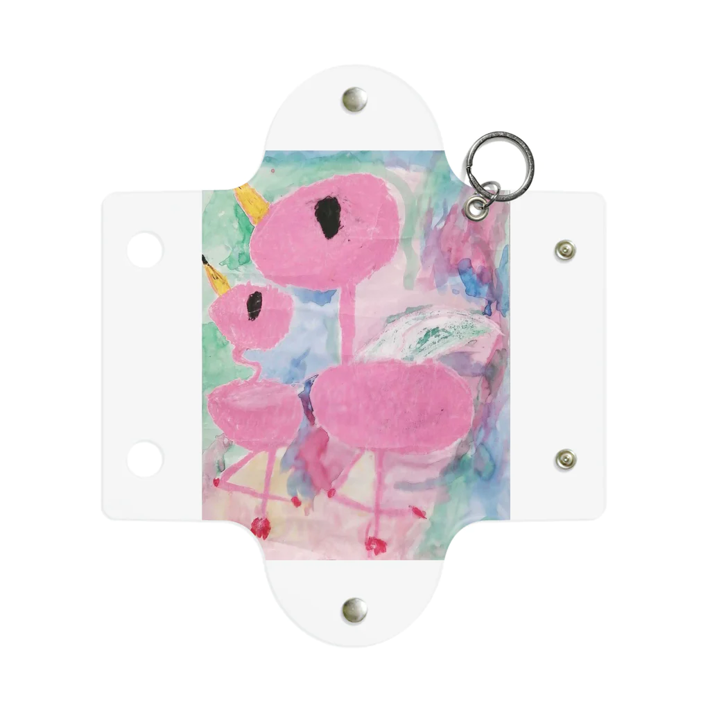 oekakiのオエカキ_ Flamingo Mini Clear Multipurpose Case