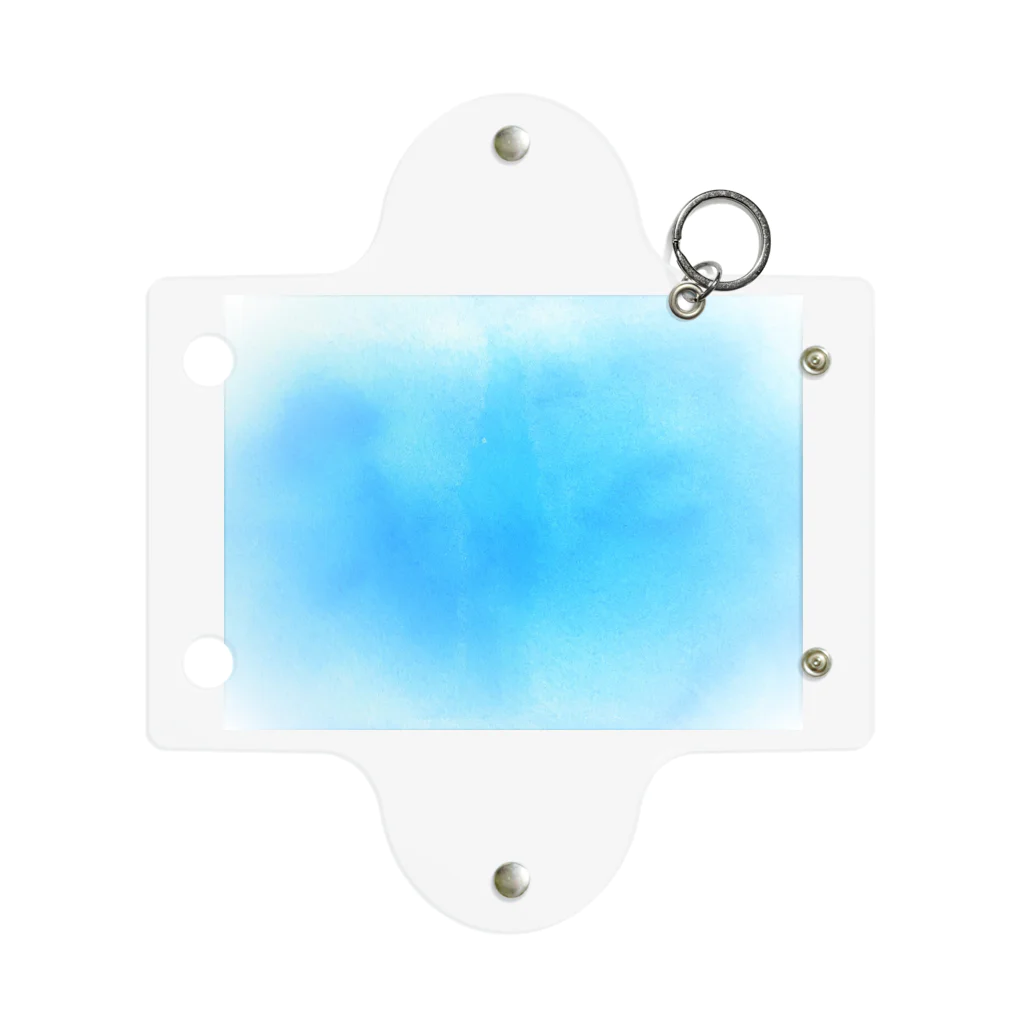 水彩 Ao_watercolorのOcean Blue　水彩 Mini Clear Multipurpose Case