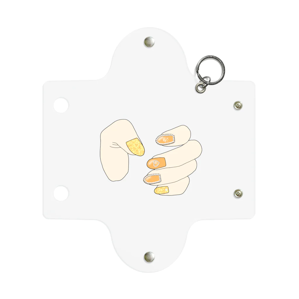 みかんの実のアクスタケース きらきらネイル orange Mini Clear Multipurpose Case