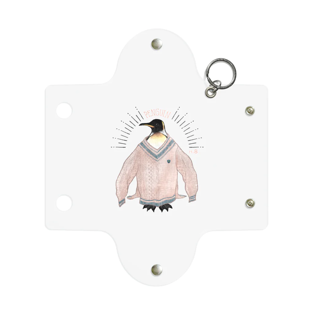 madein8☞shopのsweater-penguin Mini Clear Multipurpose Case