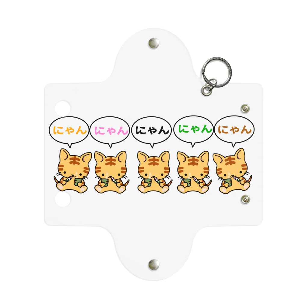 oui-nのお店のにゃんにゃんとお団子食べるトラ猫ちゃんずにゃん Mini Clear Multipurpose Case