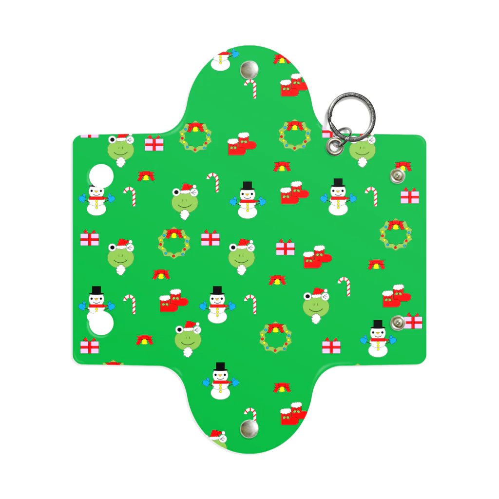 🐸かえるさんと仲間たち🐸のかえるさんのクリスマス(緑) Mini Clear Multipurpose Case