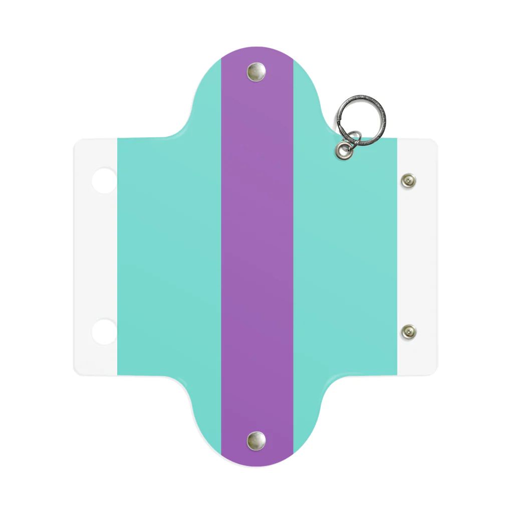 P_Harmonyの推し色シリーズ青緑×紫 Mini Clear Multipurpose Case
