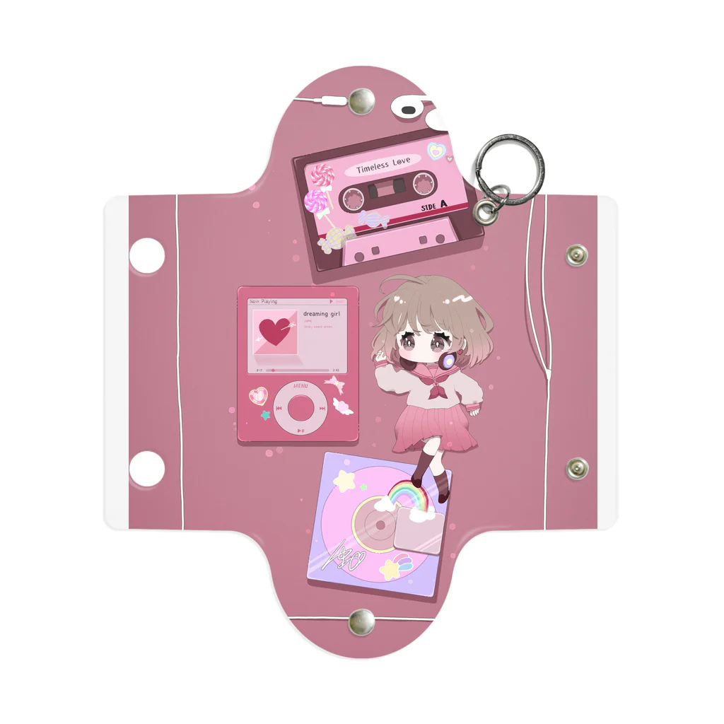 yume’s shop ᙏ̤̫͚*⑅♥︎のI LOVE MUSIC(アイテム少なめ) Mini Clear Multipurpose Case