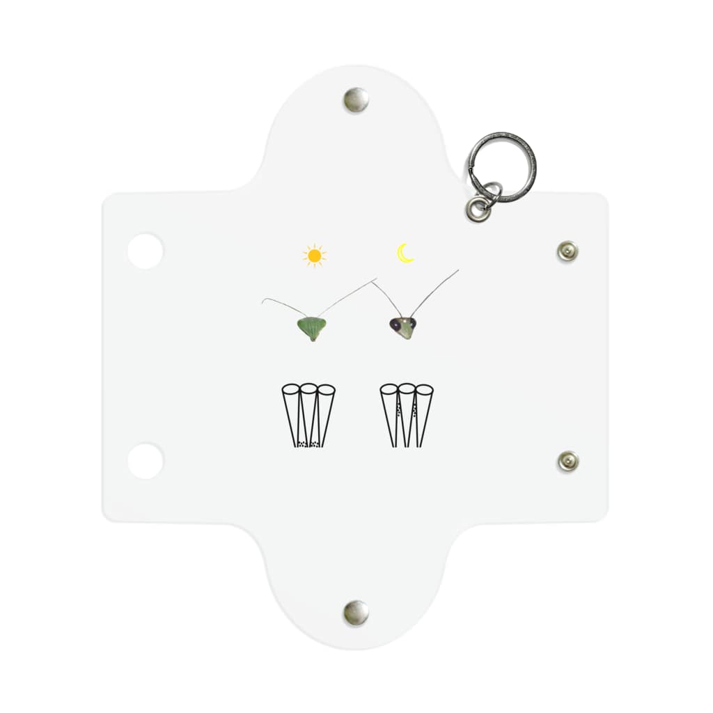 L_arctoaのカマキリの昼と夜の複眼（絵文字、背景透過ver） Mini Clear Multipurpose Case