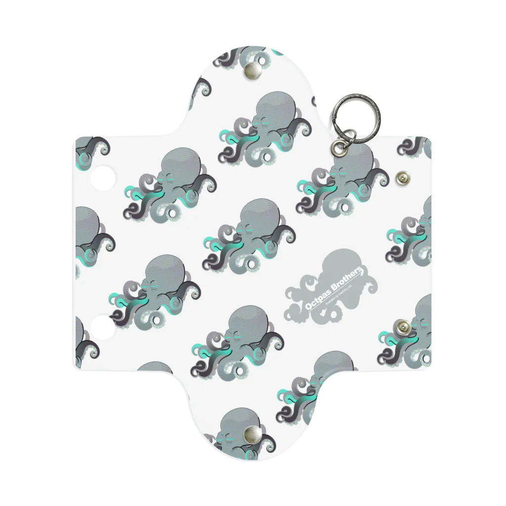 MeshinoのOctopus Brothers【ブルー】 Mini Clear Multipurpose Case