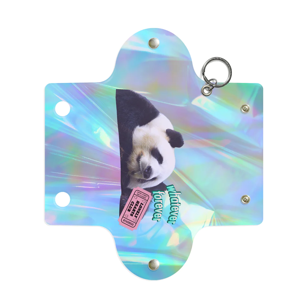 𝙈𝙊𝙈𝙊'𝙨 𝙎𝙝𝙤𝙥のホログラム&panda Mini Clear Multipurpose Case