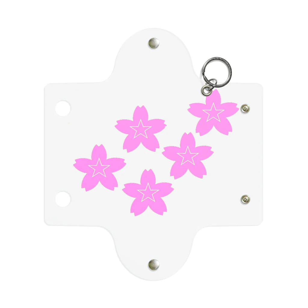 KOKI MIOTOMEの星桜紋（流れ星ピンク）　Star cherry blossom Crest (Shooting star pink）) ミニクリアマルチケース