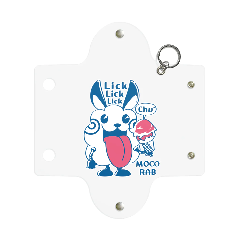 イラスト MONYAAT のモコモコラビット1号*Lick Lick Lick Mini Clear Multipurpose Case