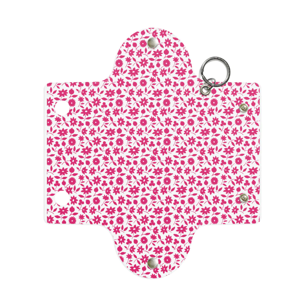 Nursery Rhymes  【アンティークデザインショップ】の花模様　透過　ピンク Mini Clear Multipurpose Case