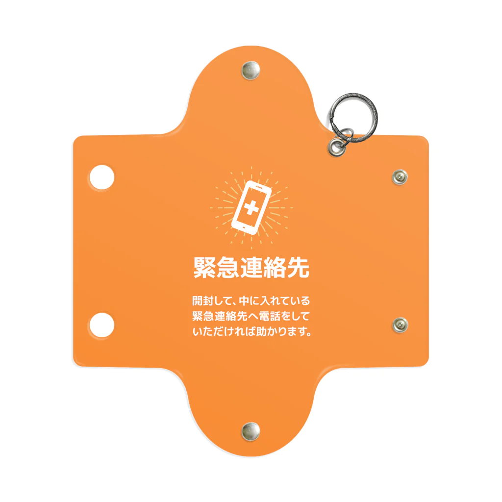 SANKAKU DESIGN STOREの緊急連絡先メモ入れ。 modern orange Mini Clear Multipurpose Case