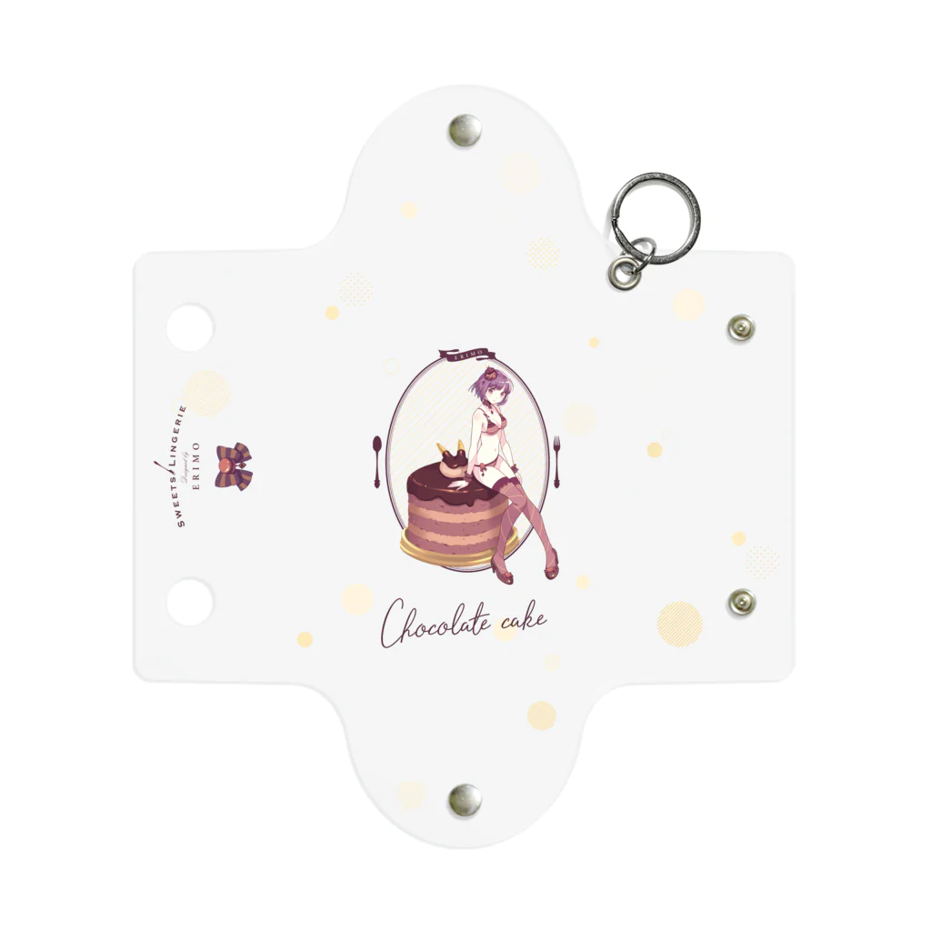 ERIMO–WORKSのSweets Lingerie mini clear multi case "Chocolate Cake"  ミニクリアマルチケース