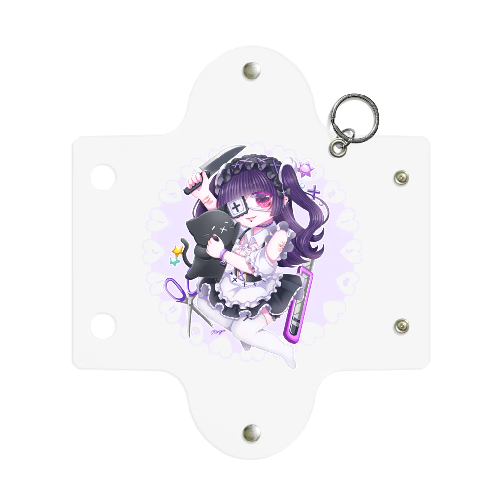 来世の林檎しゃん のSuicide Maid ミニキャラ紫色💜 Mini Clear Multipurpose Case