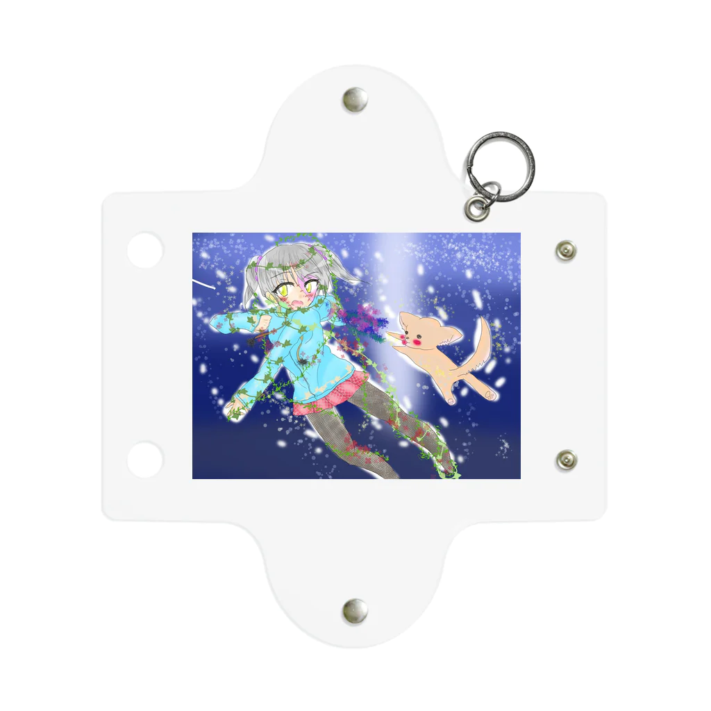 くぅちゃんの犬と星と女の子 Mini Clear Multipurpose Case