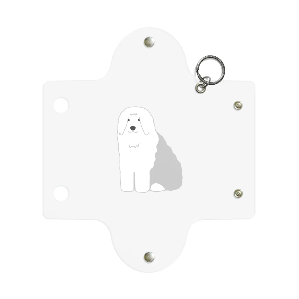 ゆいたっく／犬イラストのオールドイングリッシュシープドッグ Mini Clear Multipurpose Case